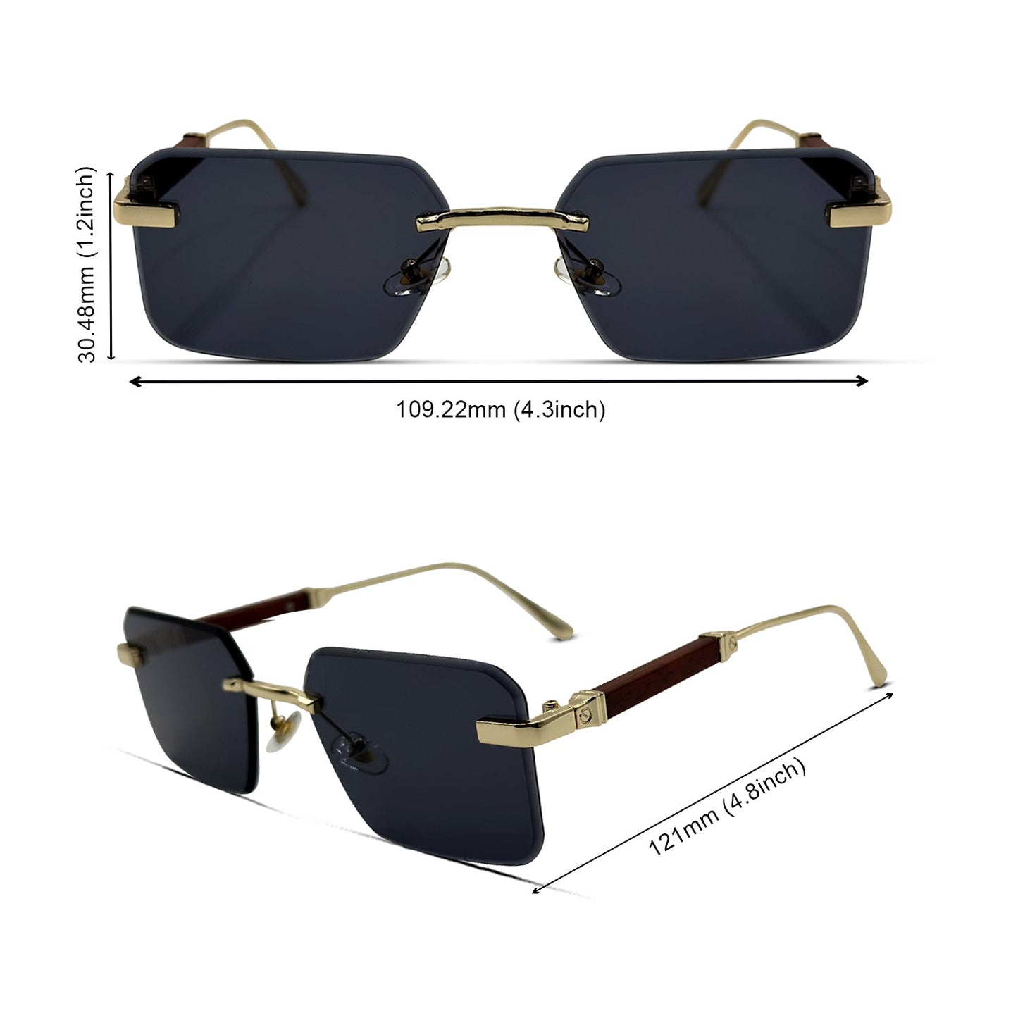 Wood line Seriese - Golden Edition Premium sunglasses πΆοΈ A015