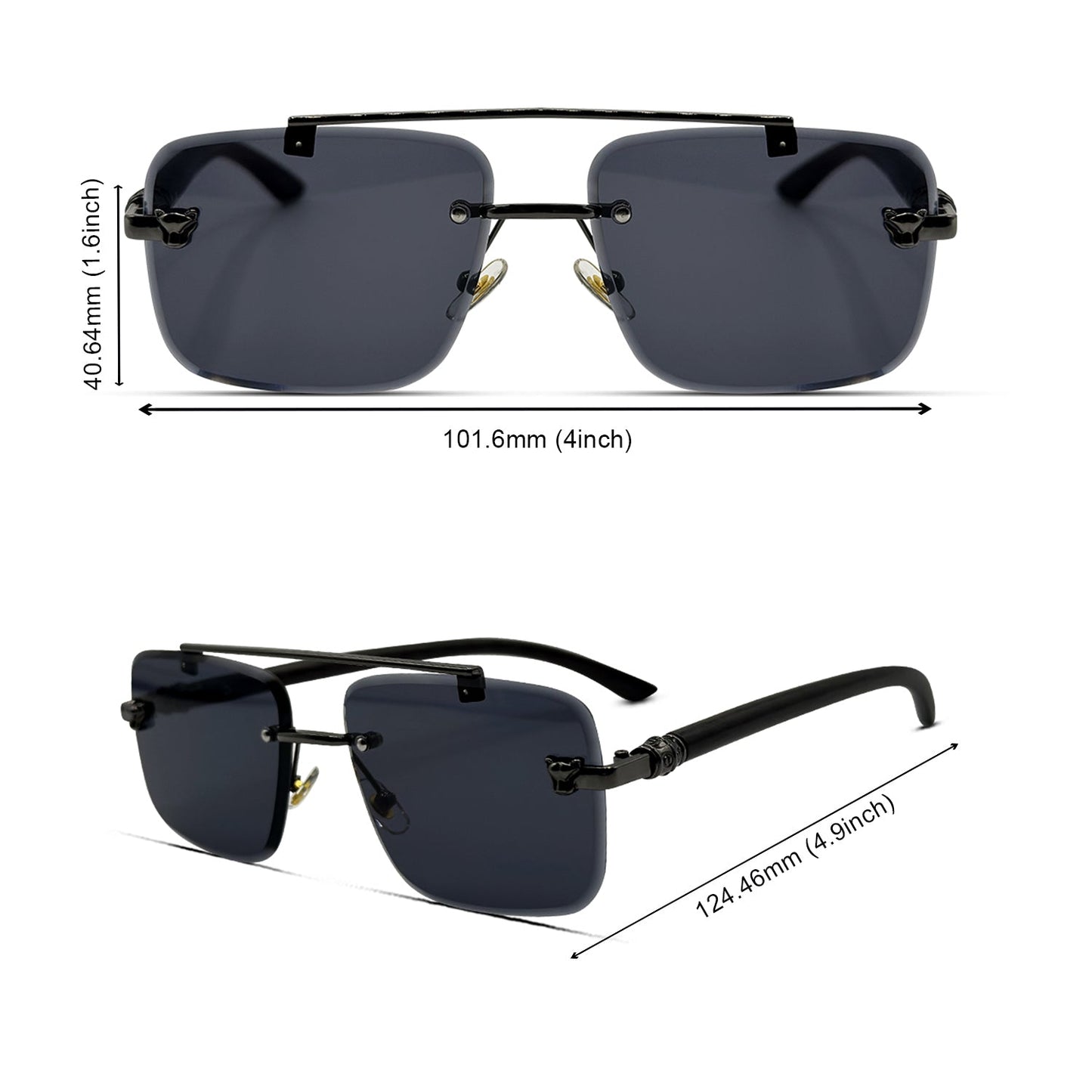 Mafia shades Premium Luxury Rimless sunglasses 🕶️ A023