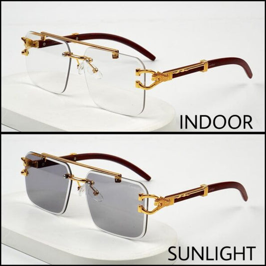 Transition Rimless Cheetah 🐆 Sunglasses 🕶️ A028