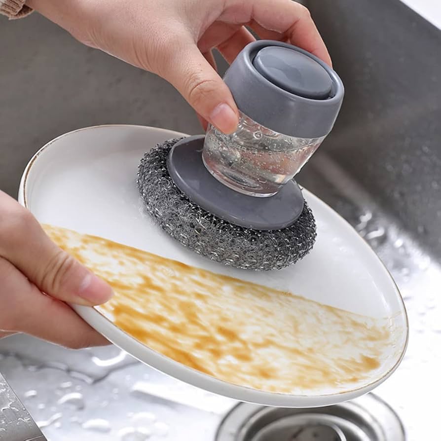 Dish Brush Kitchen soap Dispensing Palm Brush Multifunctional Household Cleaning Brush