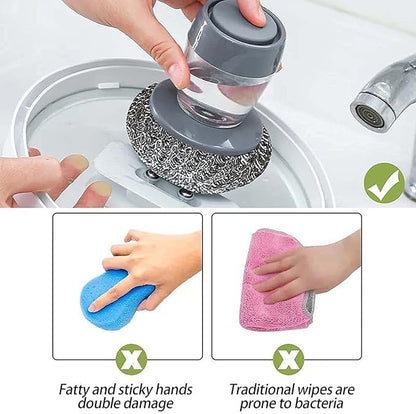 Dish Brush Kitchen soap Dispensing Palm Brush Multifunctional Household Cleaning Brush