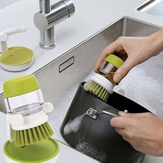 Dish Washing Brush With Soap Dispenser